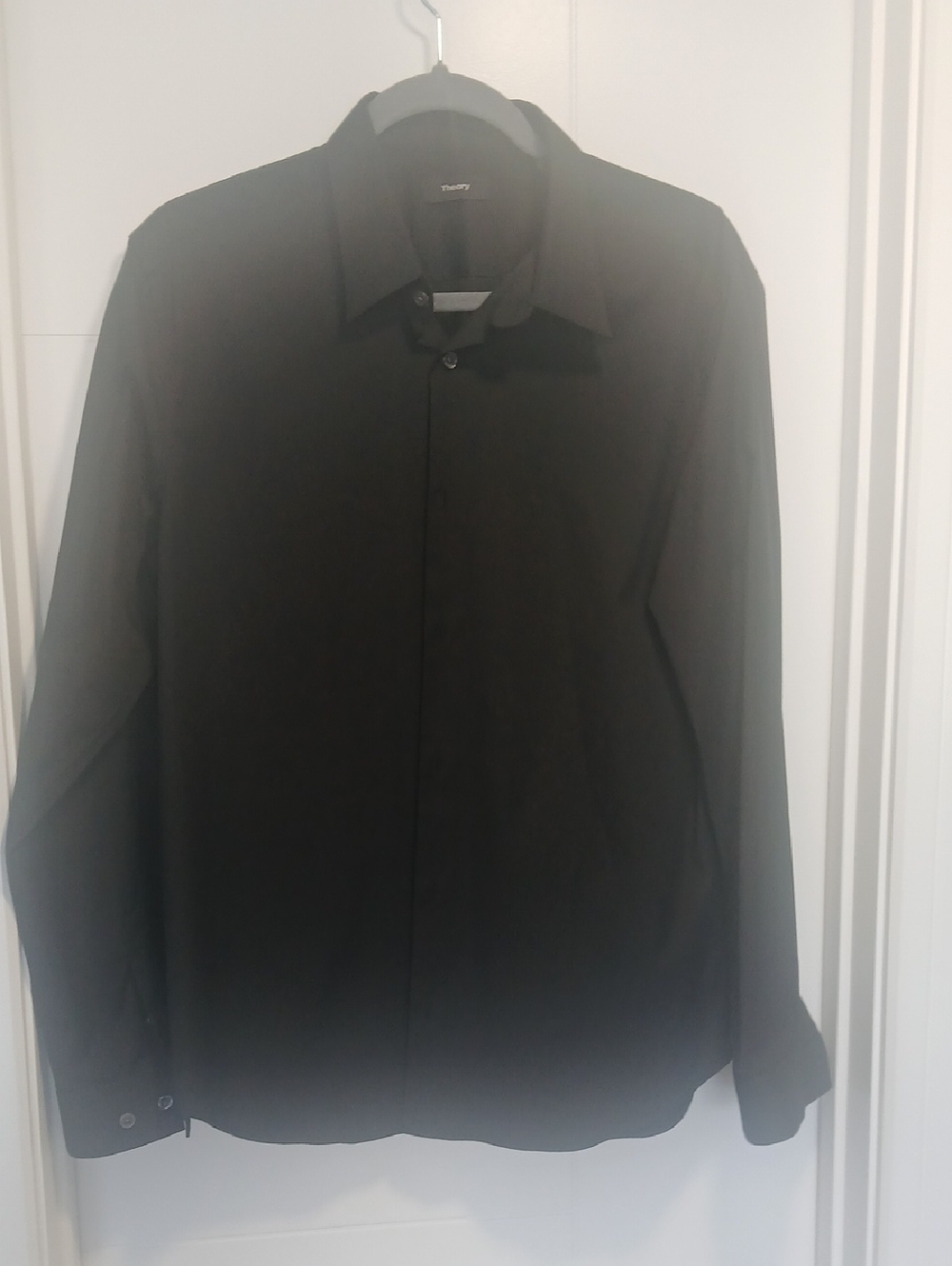Theory Men's Black Button-Up Dress Shirt
